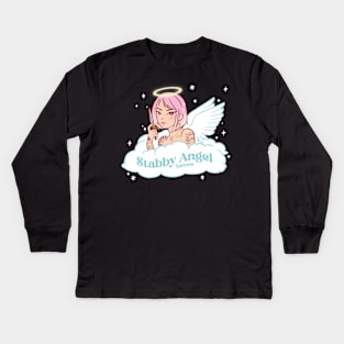 Stabby Angel Kids Long Sleeve T-Shirt